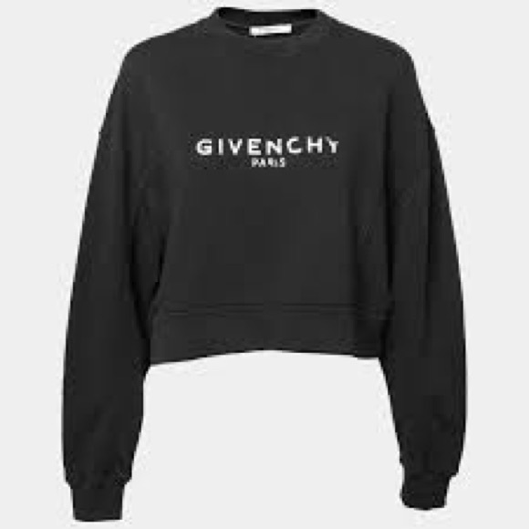 💥PRICE DROP💥‼️GIVENCHY CROP black SWEATSHIRT 💯Authentic TOP‼️🥰⚡️✨🌟🔥💥⚡️💫⭐️ - Picture 8 of 12